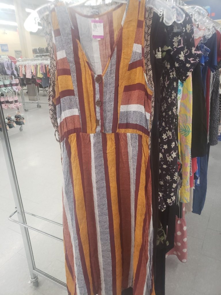 Striped wrap dress